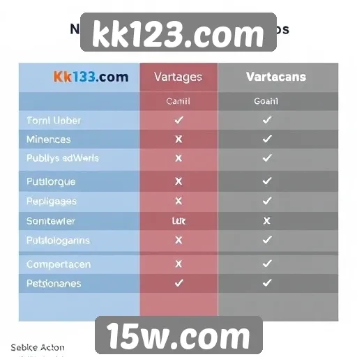 Comparação entre kk123.com e concorrentes no mercado